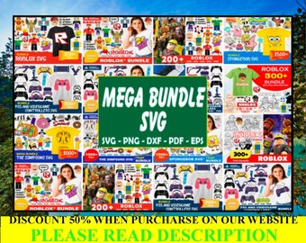 Roblox and PS5 Game Mega bundle, Roblox Svg, PS5 Svg, Video Game