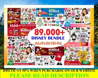 89000+ Disney Bundle Svg, Disney Svg, Disney Castle Svg, Disney Christmas Svg