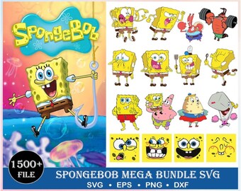 1500+ Spongebob Mega Bundle, Trending Svg, Spongebob Characters Svg