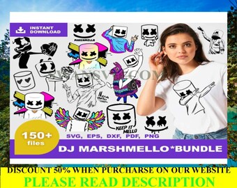 150+ Bundle Marshmello SVG, Trending Svg, Marshmello DJ Svg