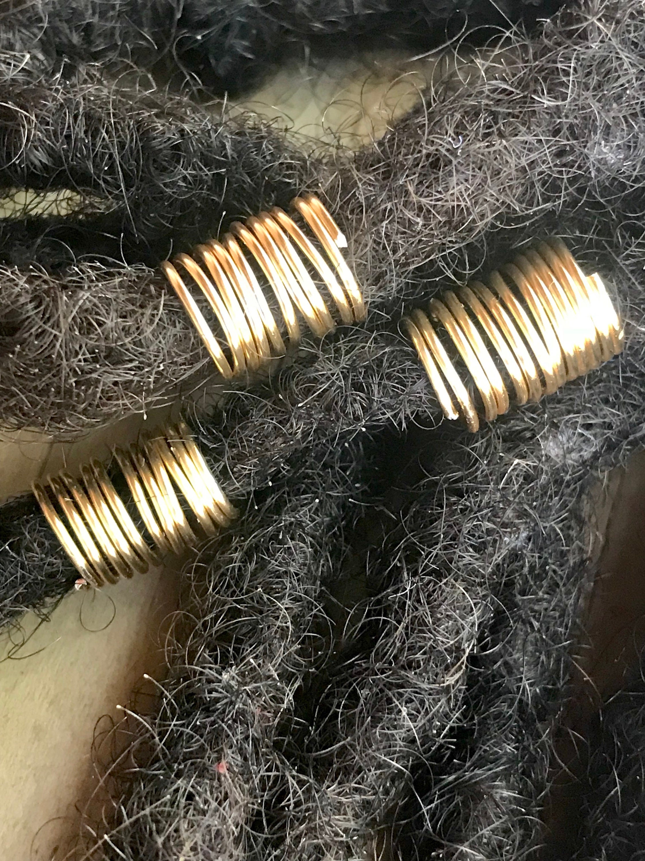 Gold Hair Rings Gold Dread Cuffs Loc Jewelry Gold Loc Etsy