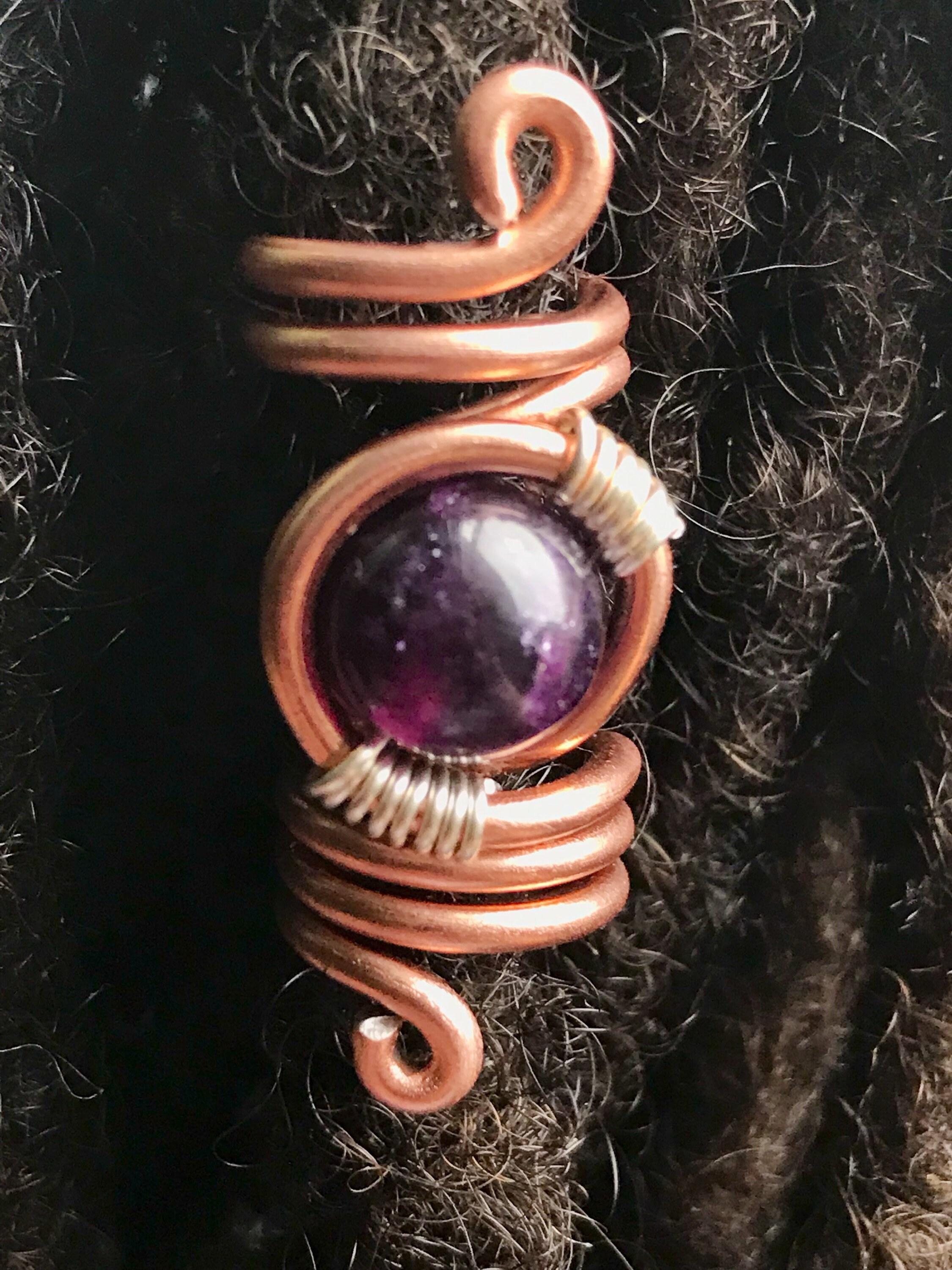 Monogram Dreadlock Accessory Letter Loc Jewelry Initial A Personalized Copper Bead for Dreads or Braids