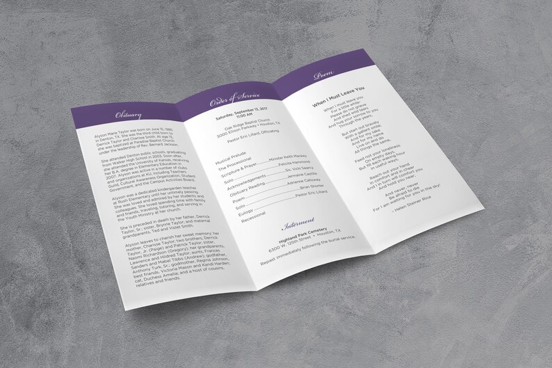 funeral program template for mac pages funeral program template for mac pages