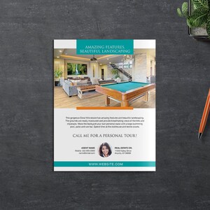 Real Estate Brochure Template 11 x 17 4 Page Multi Photo Flyer Luxury Real Estate Just Listed Open House Apple Pages MS Word image 6
