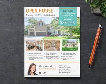 Real Estate Flyer Template | Adobe InDesign | Apple Pages | Microsoft Publisher and Word