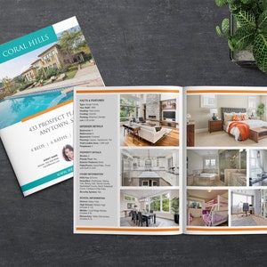 Real Estate Marketing Template Package 11x17 Brochure 8.5x11 Flyer 5x7 Postcard Canva Apple Pages MS Word image 2