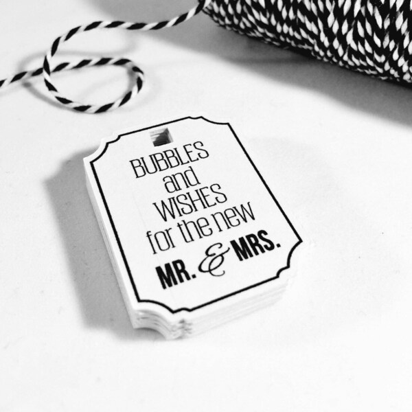 Wedding Bubble Tags Etsy