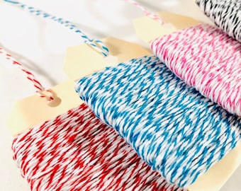 Colored Baker's Twine: 25 Yards 4-Ply Cotton String