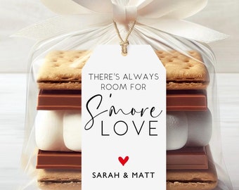 Smores Love Wedding Favors Gift Tags, S'more Party Bar Kit Tags