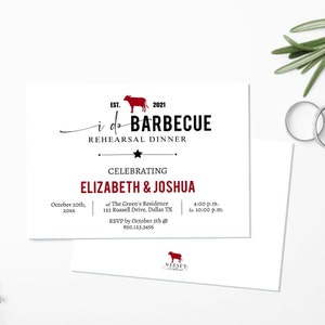 I Do BBQ Wedding Rehearsal Dinner Party Invitations Template, Editable Barbecue Backyard Party Invite Printable