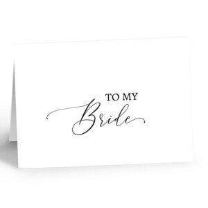 Cartes à lettres fixes pour le jour du mariage à mon marié, modèle de cartes de correspondance vierges imprimables