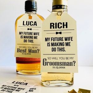 Future Wife, Groomsman Best Man Proposal Card Gift Hang Tags
