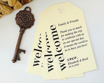 Personalized Wedding Favor Tags: Destination Welcome Bags