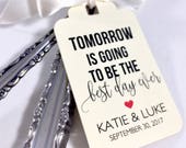 Best Day Ever, Wedding Rehearsal Dinner, Wedding Favors Tags, Silverware Tags, Wedding Tags, Set of 12