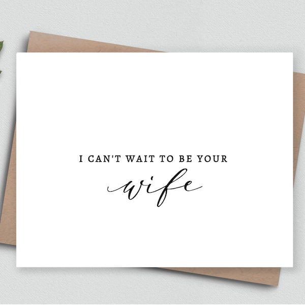 Personalized 'Can't Wait' Wedding Card for Groom