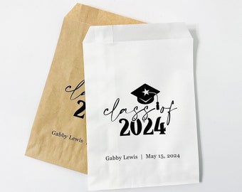 Congrats Senior Class of 2024 College Graduation Party Favors, High School College Party Cookie Bags