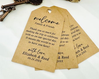 Custom Wedding Favors Welcome Bags, Gift Hang Tags Destination Wedding