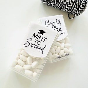 Senior Class of 2025 Graduation Mint Stickers: Personalized Party Favors (Labels Only)