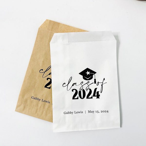 Congrats Senior Class of 2024 College Graduation Party Favors, High School College Party Cookie Bags