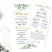 Double Sided Printables, Wedding Template Ceremony Programs, Instant ...