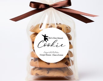 Smart Cookie Graduation Stickers, Class of 2026 Party Favors