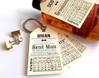 Groomsmen Best Man Proposal Box Custom Hang Tags, Gift Ideas for Groomsman Proposals