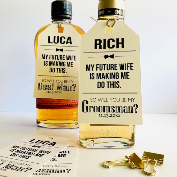 Future Wife, Groomsman Best Man Proposal Card Gift Hang Tags