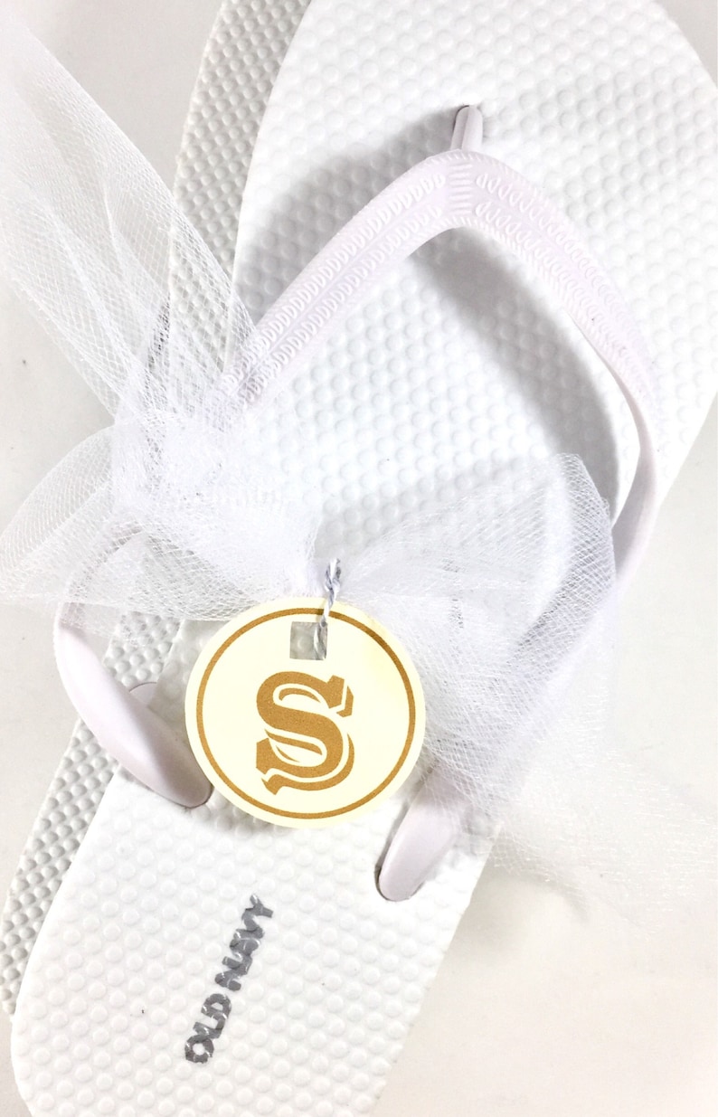 Beach Wedding Flip Flops Size Tags Custom Shoe Tags For Flip Etsy