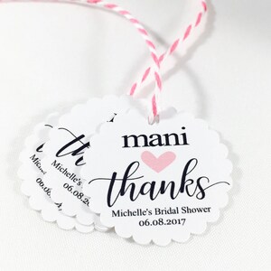 Mani Favor Tags, Mani Thanks, Nail Polish Gift Tags, Thank You Favor Tags, Favor Tags, Nail Polish Favors, Mani Thank You Tag, Mani Tag, 15 image 3