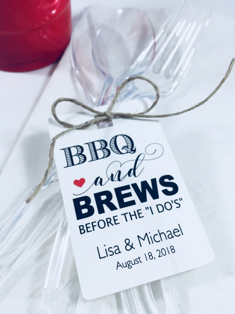 Party Favor Hang Tags Wedding Favor Paper Tags BBQ Rehearsal Etsy