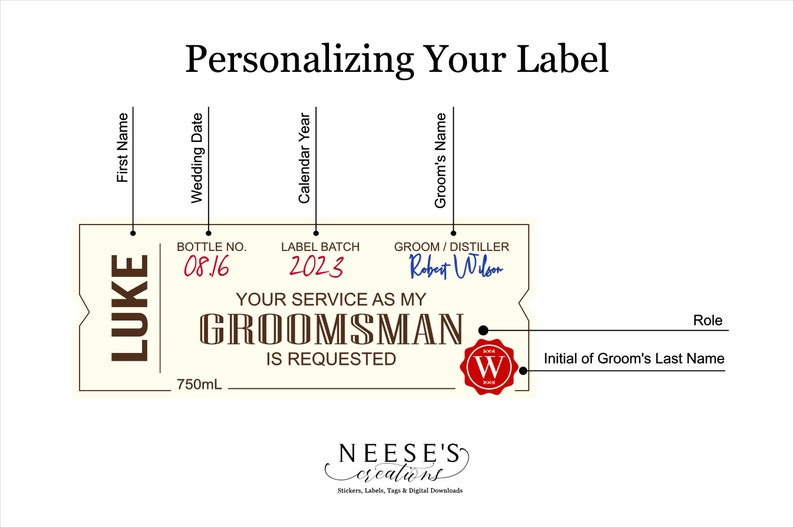 Custom Groomsmen Best Man Proposal Box Whiskey Labels, Personalized Will You Be My Whiskey Gifts image 2