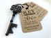 Key Bottle Openers AND Tags, Wedding Favors, Skeleton Key Favors, Key to Happiness Tags, Wedding Key Tag, Set of 24 