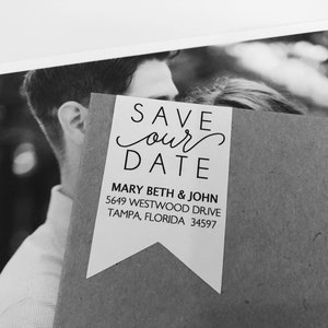 Save Our Date Stickers: Wedding Return Address Labels (Set of 12)
