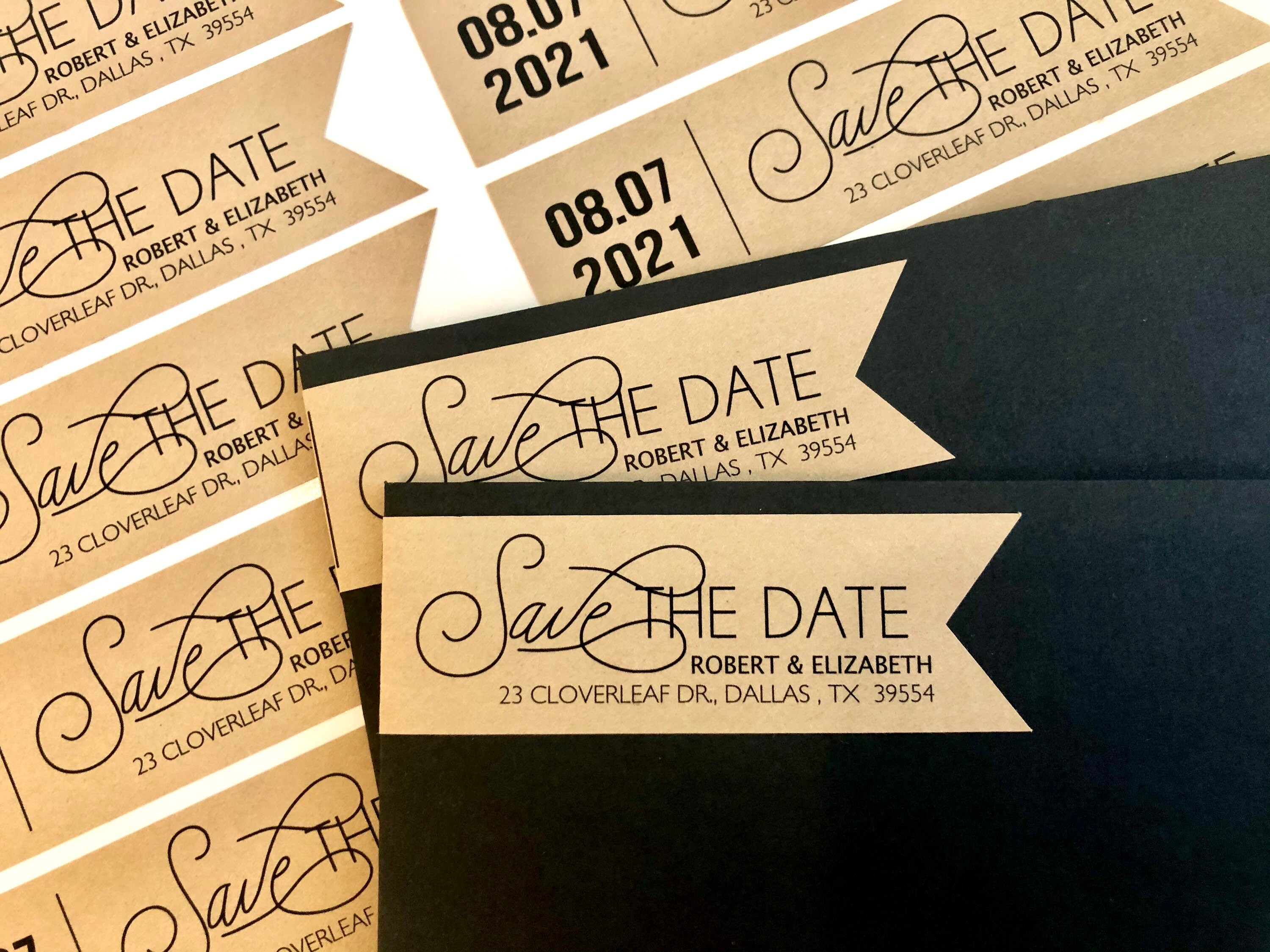 Save the Dates Wedding Return Address Mailing Sticker Labels Etsy