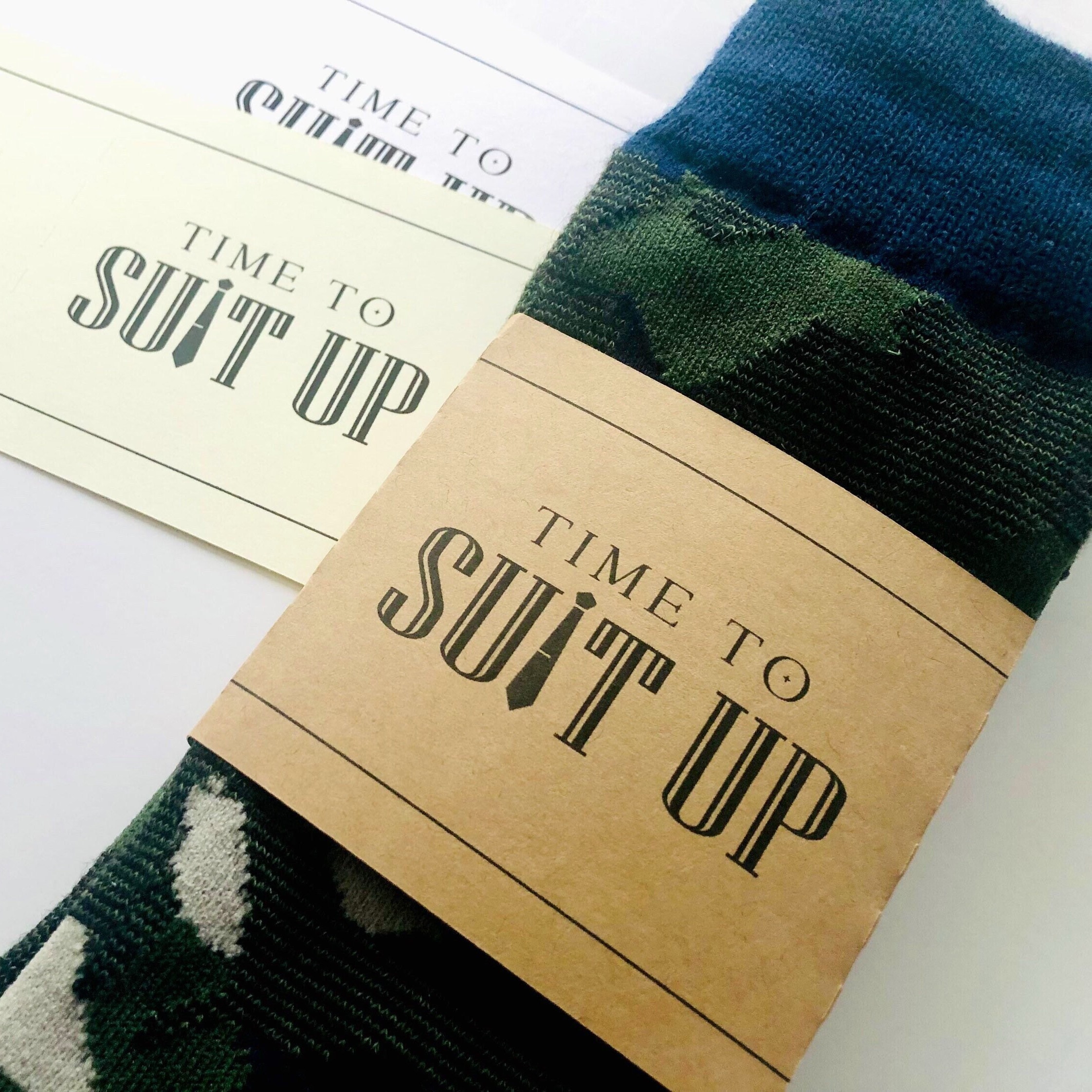 Wedding Day Groomsman Best Man Proposal Socks, Personalized Sock Wraps for Groomsmen, Time To Suit Up