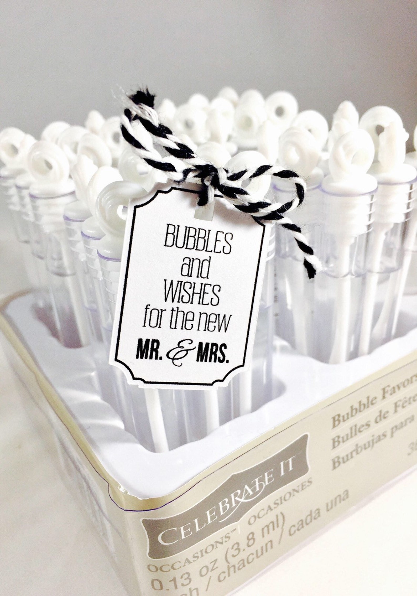 Wedding Exit Bubbles Send Off Custom Tags For Wedding Bubble Etsy