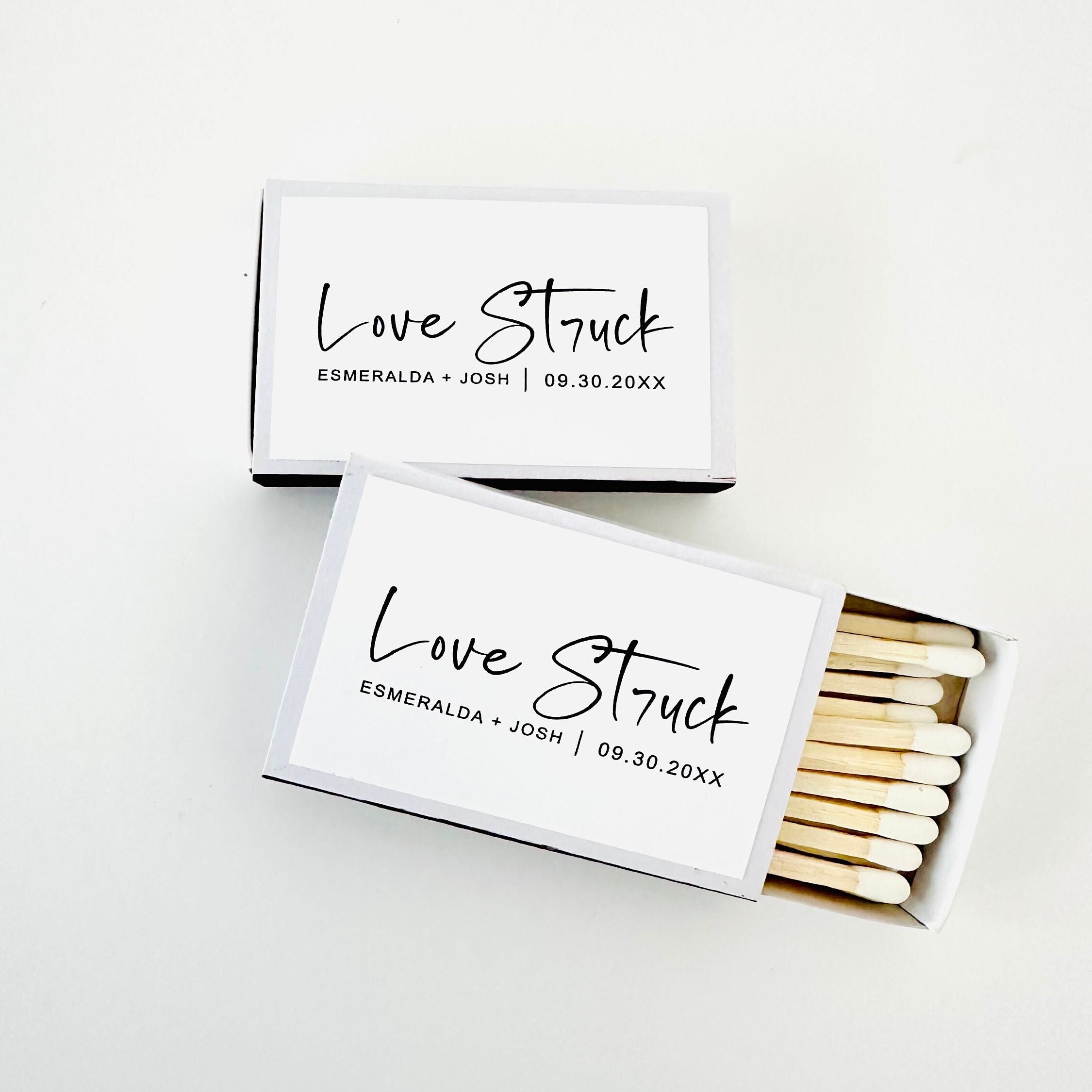 Custom Wedding Matchbox Stickers