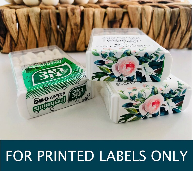 Edible Wedding Engagement Party Guest Favors Mints Sticker Etsy