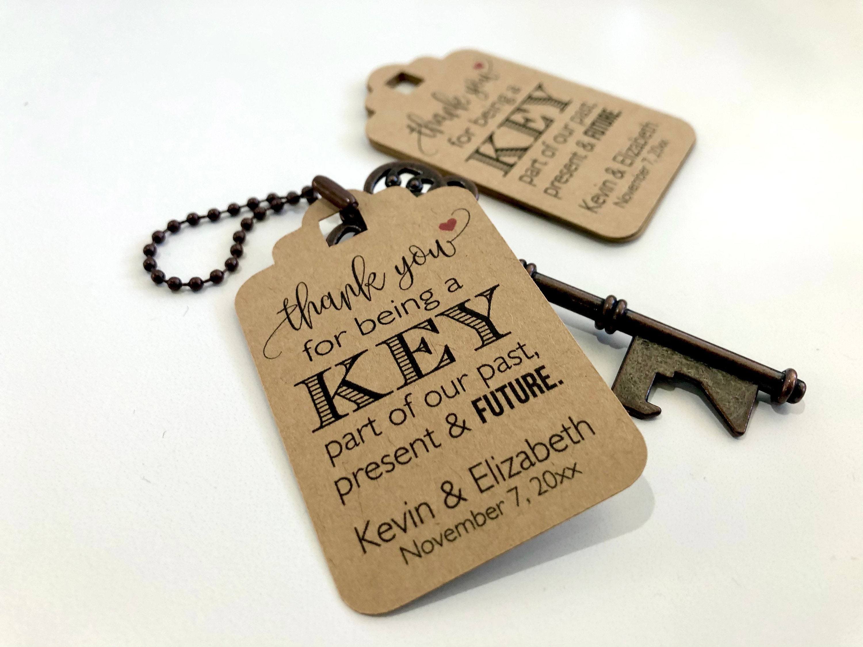 Skeleton Antique Key Bottle Opener AND Tags, Wedding Favors, Key Favor Tags, Wedding Tags, Antique Keys, Set of 24