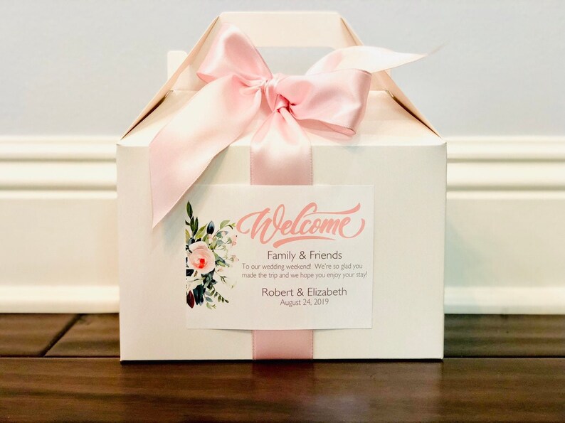 Wedding Bag Labels Stickers Gable Box Personalized Etsy