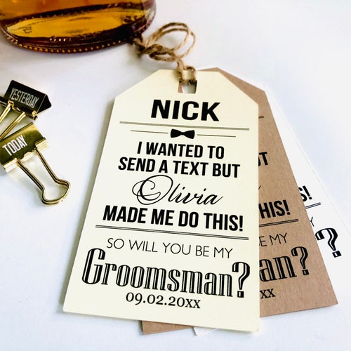 Officiant Groomsmen Best Man Proposal Gift Hang Tags Funny - Etsy Officiant Groomsmen Best Man Proposal Gift Hang Tags Funny - Etsy