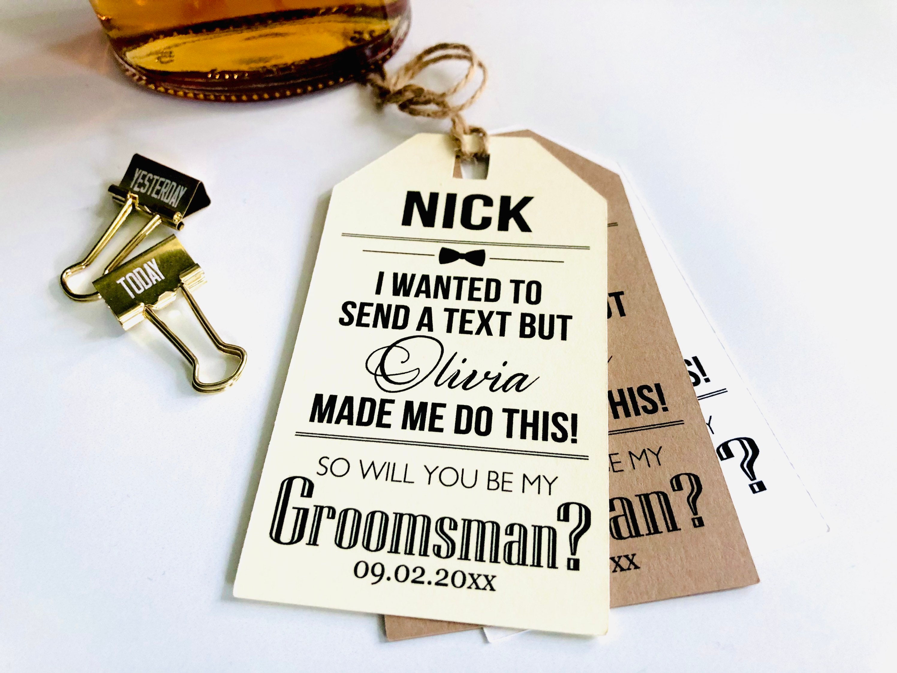 Officiant Groomsmen Best Man Proposal Gift Hang Tags Funny - Etsy Officiant Groomsmen Best Man Proposal Gift Hang Tags Funny - Etsy