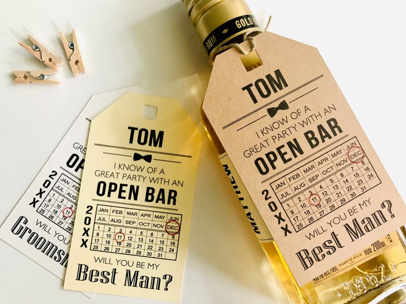 Invito Testimone Nozze Biglietto Invito "Will You Be My Best Man" Personalizzabile, Formato A6, Per Testimoni Di Nozze Best Man Card Personalizzata - Foto 10