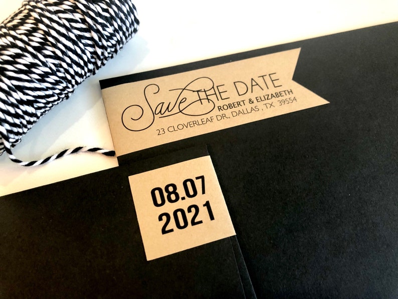 Save the Dates Wedding Return Address Mailing Sticker Labels Etsy