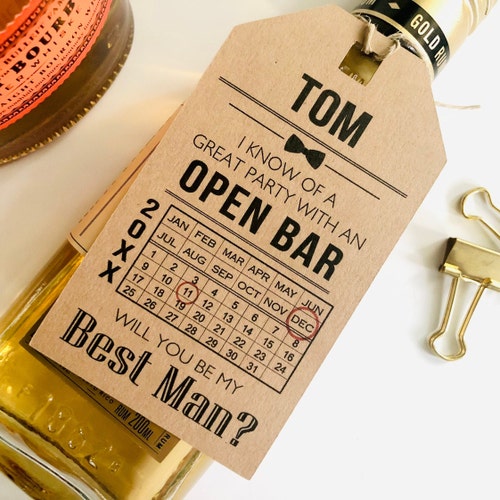 Tags pour proposition de garçon d'honneur drôle de garçon d'honneur, carte Usher garçon d'honneur, bar ouvert Serez-vous mes tags