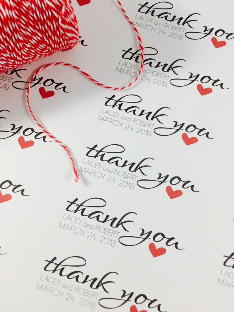Mini Wedding Favor Hang Tags Thank You Paper Tags Custom Etsy