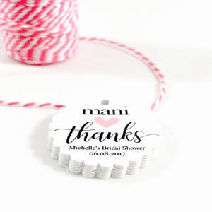 Mani Favor Tags, Mani Thanks, Nail Polish Gift Tags, Thank You Favor Tags, Favor Tags, Nail Polish Favors, Mani Thank You Tag, Mani Tag, 15 image 2