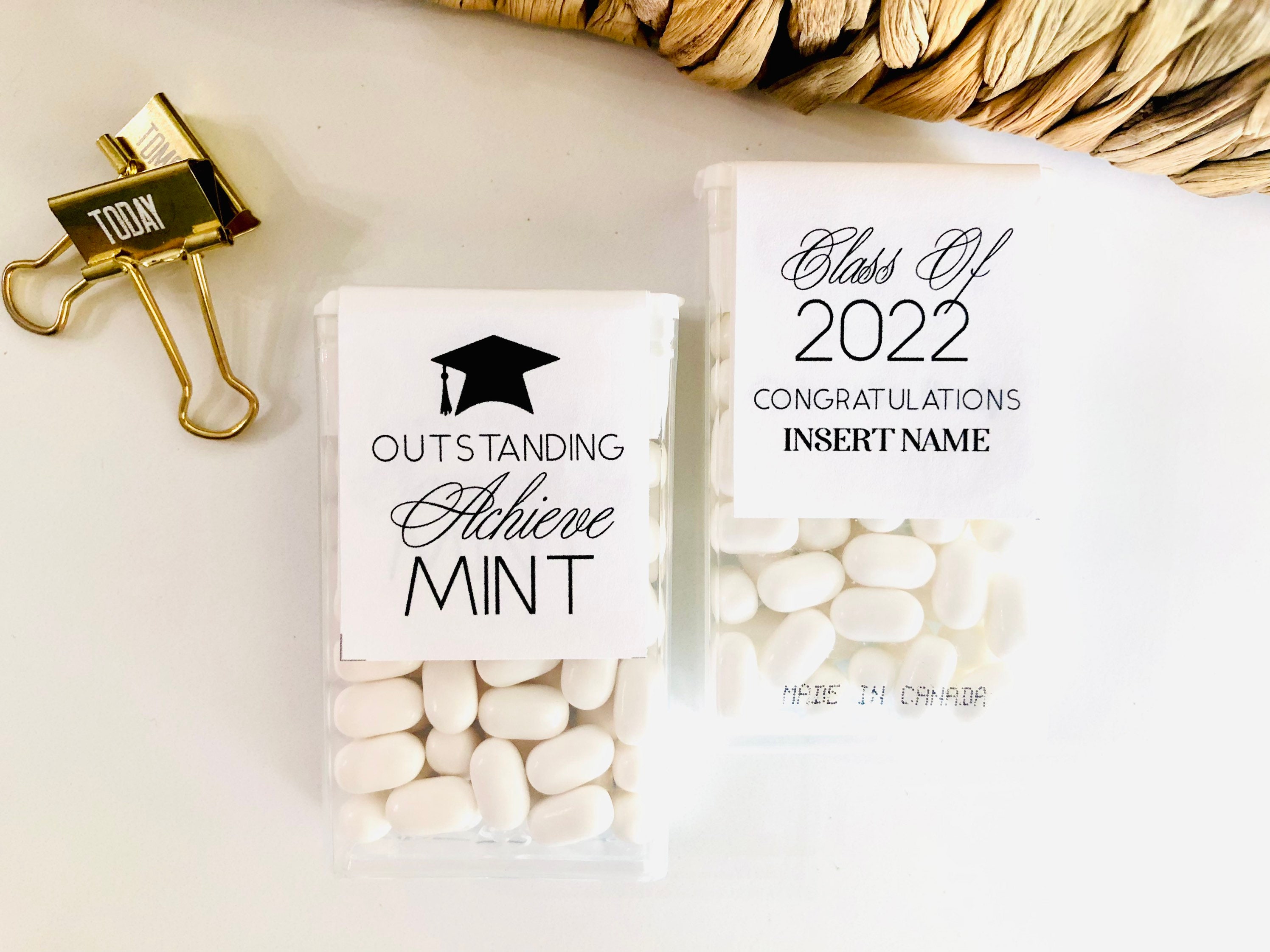 Graduation Party Mint Labels, Senior Class of 2026 High School Grad ...