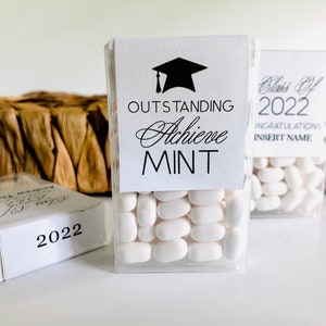 Graduation Party Mint Etiketten, Abschlussklasse von 2025 High School Grad Candy Gastgeschenke, SOFORTIGER DOWNLOAD