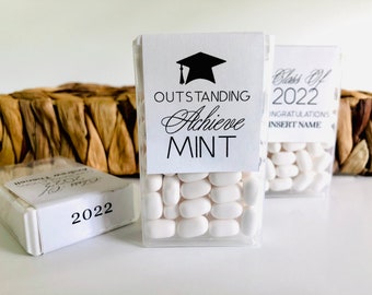 Graduation Party Mint Labels, Senior Class of 2024 High School Grad Candy Favors, INSTANT DOWNLOAD TEMPLATE